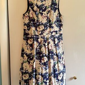 LOFT Sleeveless Navy Dress